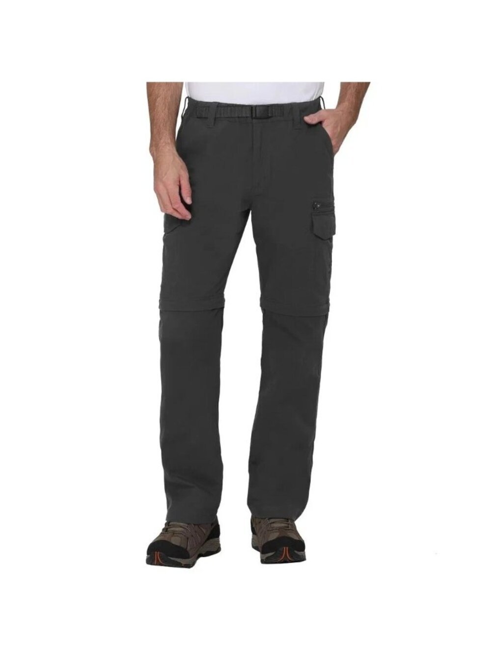 NWOT B.C Clothing Men's XL x 29 Gray Convertible Cargo Pants Cotton